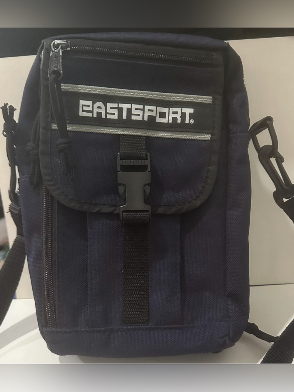 Vintage Eastsport Navy Crossbody Men’s Travel Organizer Utility Shoulder Bag